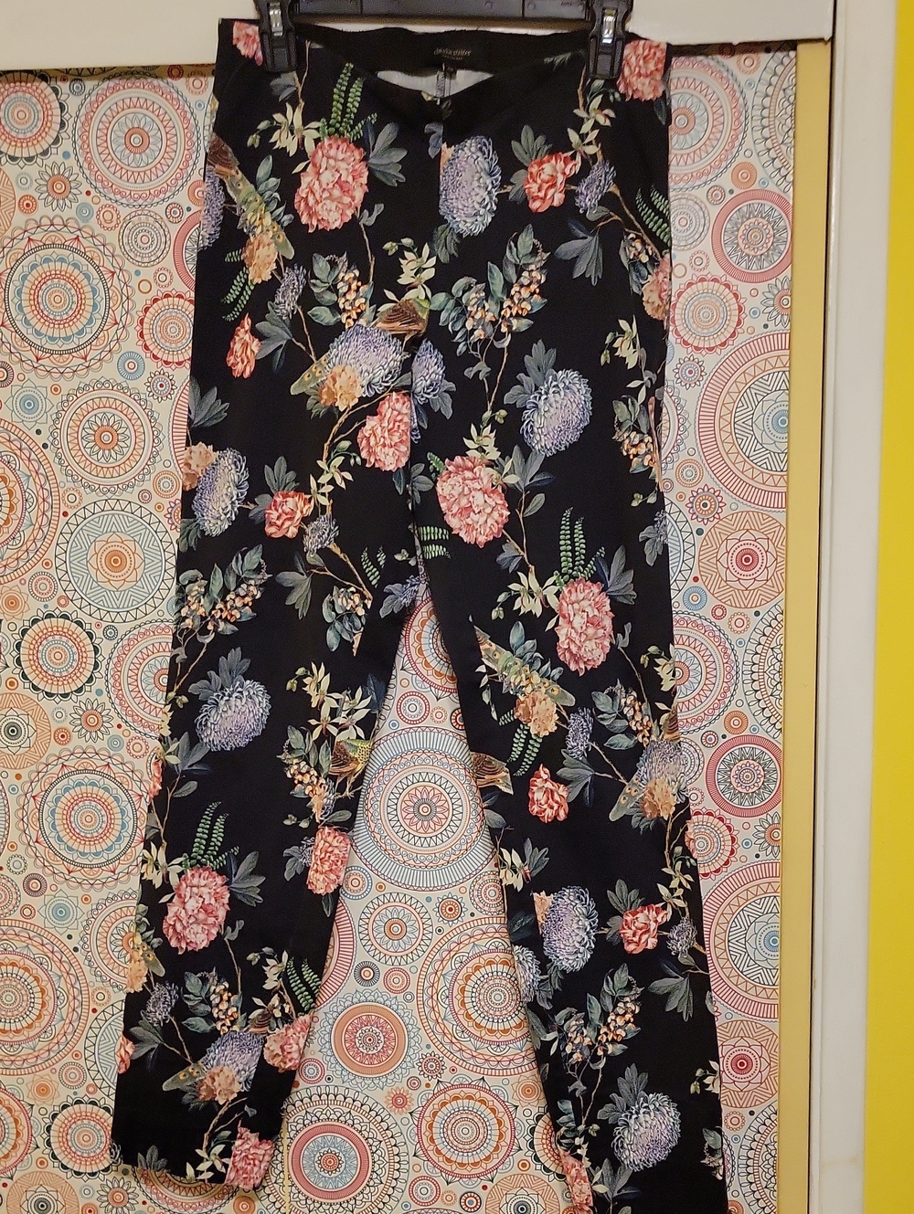 Claudia Strater Floral Print Black Girls' Stretch Pants
